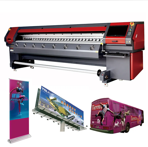 รูปแบบขนาดใหญ่ 3.2 ม. I3200 Eco Solvent / Sublimation Printer เครื่องพิมพ์ฉลากอิงค์เจ็ทแบบม้วนถึงม้วนเครื่องพิมพ์อิงค์เจ็ทห้าหัวเครื่องการพิมพ์