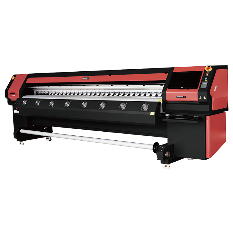 รูปแบบขนาดใหญ่ 3.2 ม. I3200 Eco Solvent / Sublimation Printer เครื่องพิมพ์ฉลากอิงค์เจ็ทแบบม้วนถึงม้วนเครื่องพิมพ์อิงค์เจ็ทห้าหัวเครื่องการพิมพ์