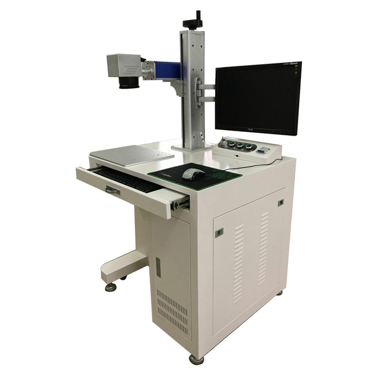 DS-KH001 20W 30W 50W เครื่องมาร์คกิ้งไฟเบอร์เลเซอร์แบบตั้งโต๊ะพร้อมโรตารี