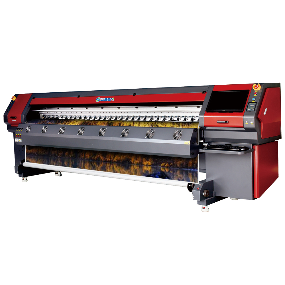 รูปแบบขนาดใหญ่ 3.2 ม. I3200 Eco Solvent / Sublimation Printer เครื่องพิมพ์ฉลากอิงค์เจ็ทแบบม้วนถึงม้วนเครื่องพิมพ์อิงค์เจ็ทห้าหัวเครื่องการพิมพ์