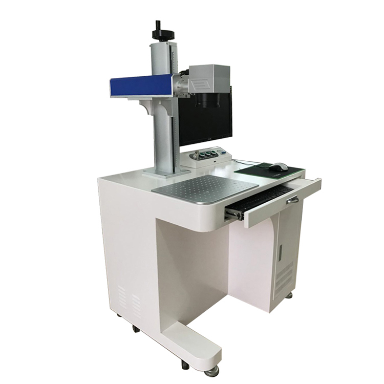 DS-KH001 20W 30W 50W เครื่องมาร์คกิ้งไฟเบอร์เลเซอร์แบบตั้งโต๊ะพร้อมโรตารี