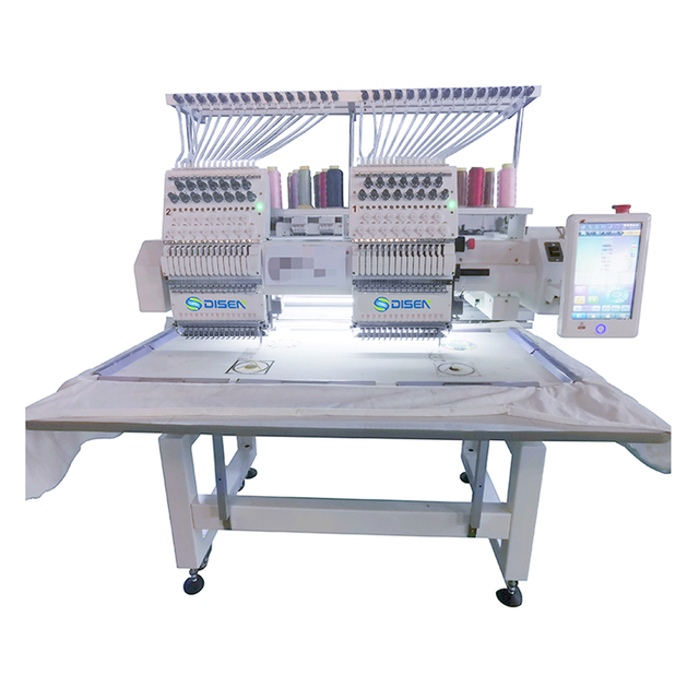 DS-J1502 การเชื่อมต่อเครือข่าย Chenille เครื่องปักสองหัวสำหรับหมวก