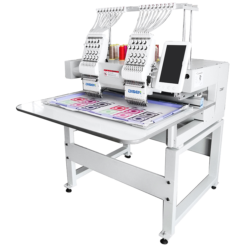 DS-G902 เครื่องปักคอมพิวเตอร์สองหัวความเร็วสูงมัลติฟังก์ชั่นสำหรับเสื้อยืดหมวก