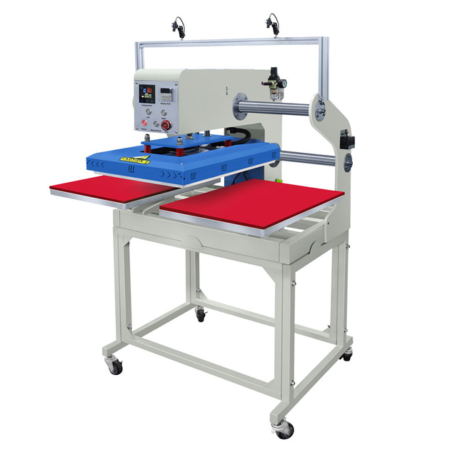 DS-7C Double Station Heat Transfer การพิมพ์นิวเมติก Dual Side เครื่องกดความร้อนสำหรับเสื้อยืด 40*60 ซม