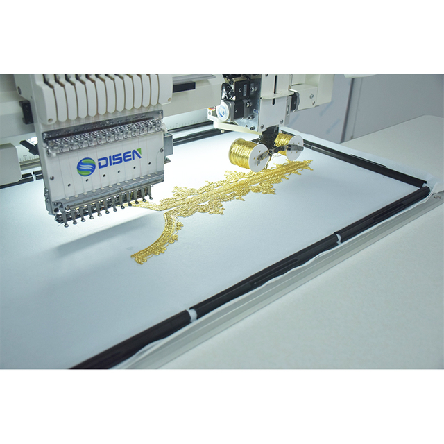 เครื่องปักเทป Cording 1200 * 500 มม. หมวกหมวกเสื้อยืดเย็บปักถักร้อย