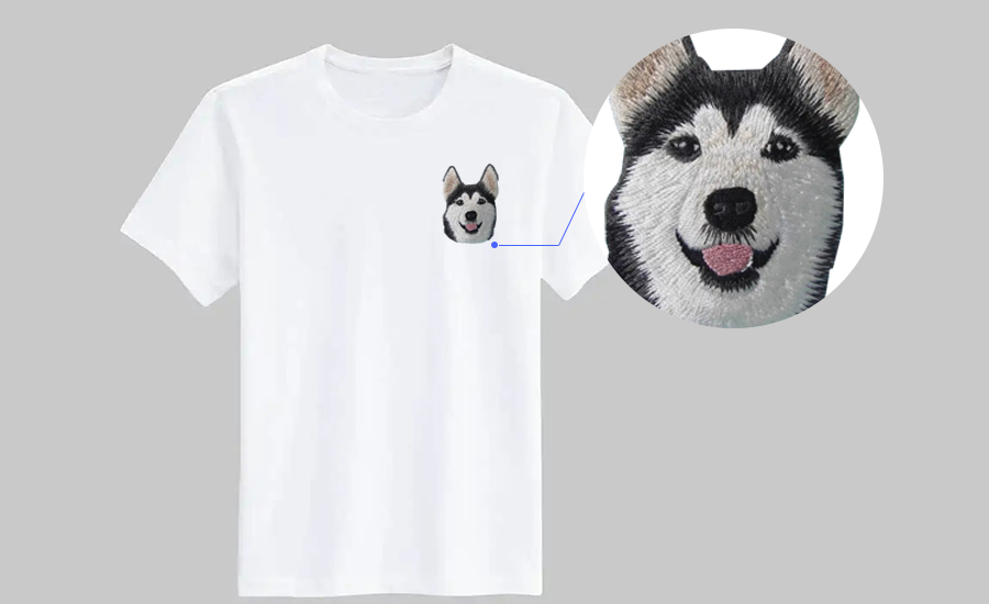 งานปักเสื้อยืด