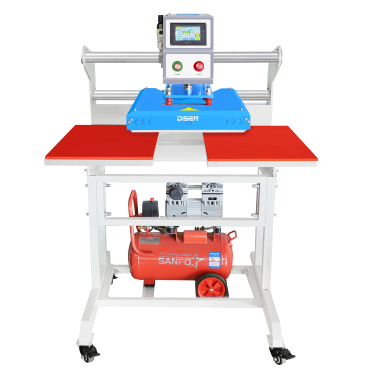 DS-7C 60x40 ซม. อัตโนมัติ LCD ราคาถูก Dual Shuttle ระเหิดเสื้อยืดเครื่องกดความร้อน