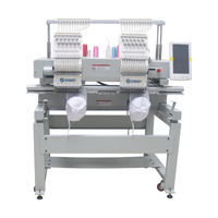 DS-G1202 เครื่องปักหมวกสองหัวราคาต่ำปักโลโก้เสื้อยืดแบน