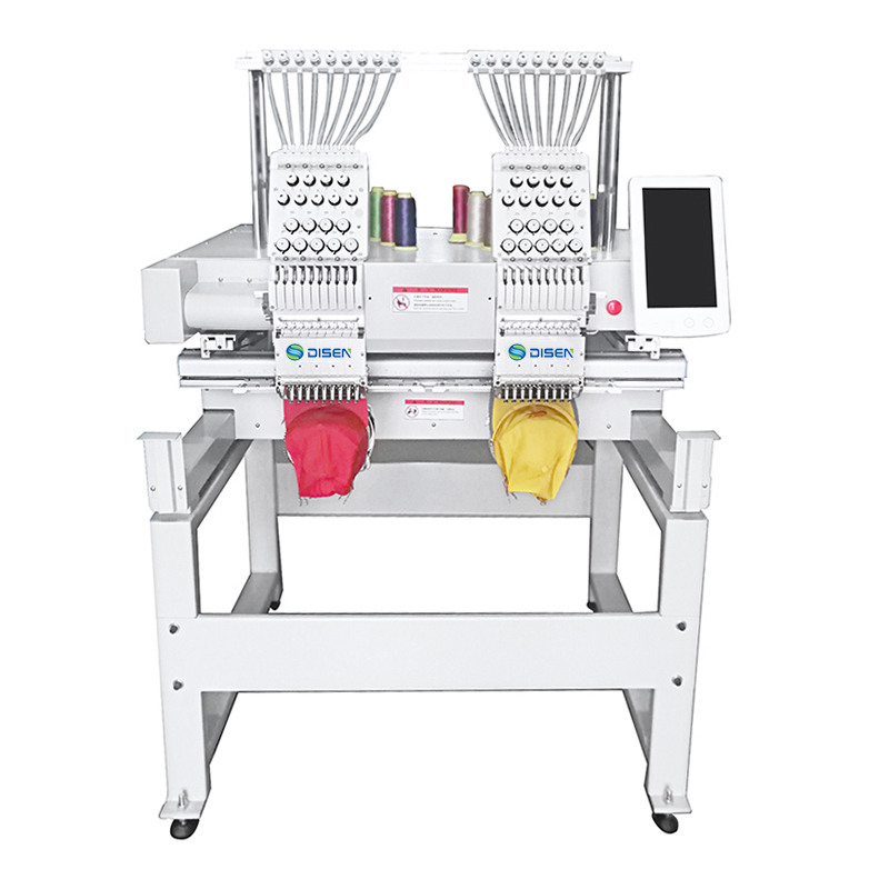 DS-G902 เครื่องปักคอมพิวเตอร์สองหัวความเร็วสูงมัลติฟังก์ชั่นสำหรับเสื้อยืดหมวก